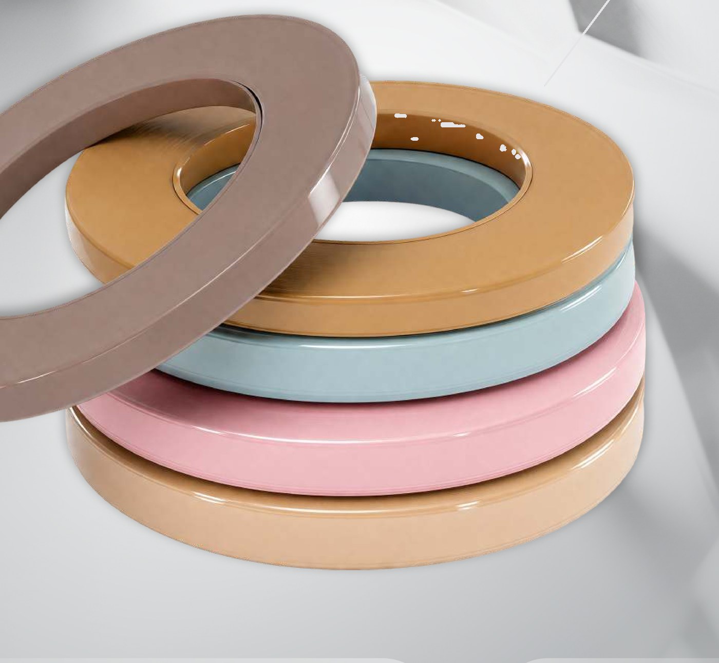 AMmax matching acrylic edge bands in shades matched to the laminate sheets